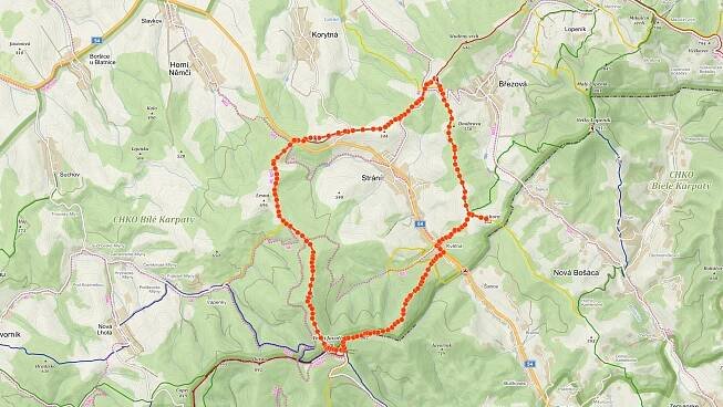 Okružní trasa na Velkou Javořinu v Bílých Karpatech