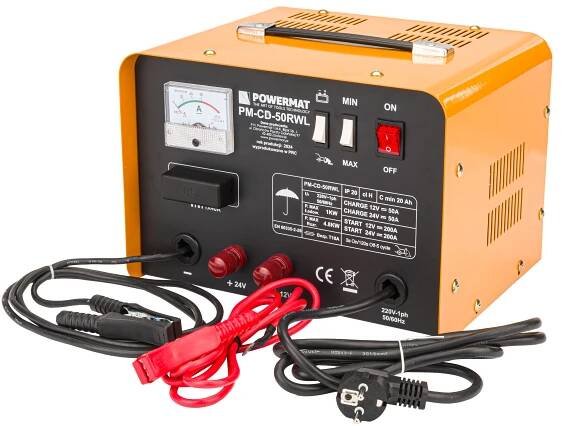 Usměrňovač baterií 12/24V s funkcí startování PM-CD-50RWL