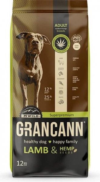 Grancann Lamb & Hemp seeds Adult Medium & Large breeds 12 kg