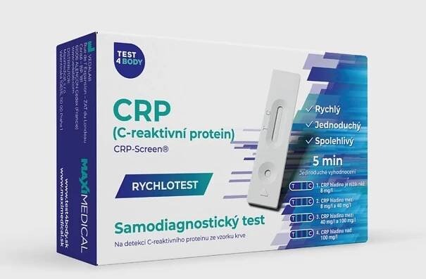 TEST4BODY CRP (C reaktivní protein) samodiagnostický rychlotest z krve