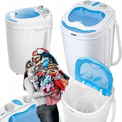 MINI PŘENOSNÁ TURISTICKÁ PRAČKA ODSTŘEDIVKA NÁPLŇ 3kg TYPU FRANIA PŘENOSNÁ