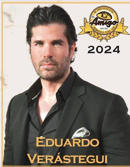 2024 Mr. Amigo, Eduardo Verastegui wearing a black suit