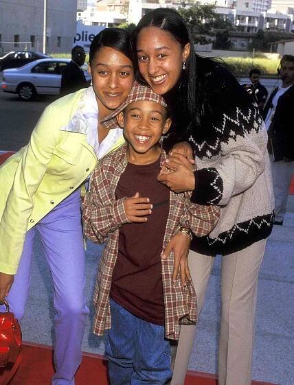 Tia Mowry; Tahj Mowry, and Tamera Mowry attend the 'Jungle 2 Jungle' Westwood Premiere