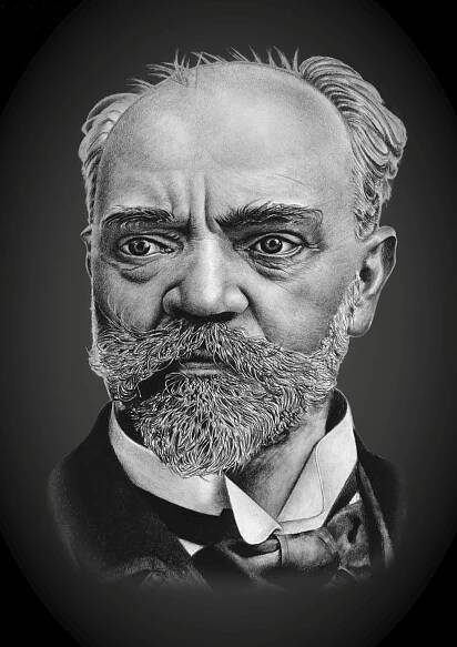 Obrazy | Antonín Dvořák - reprodukce kresby | Naše vojsko