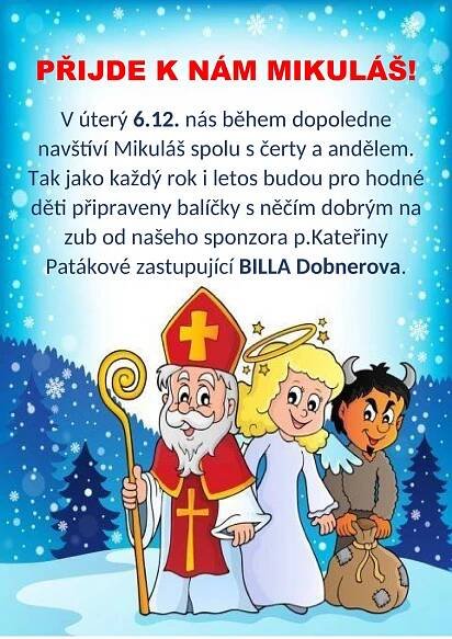 Přijde Mikuláš! - Základní škola a Střední škola CREDO, o.p.s.