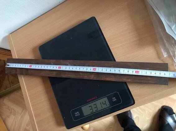 Měděný plocháč 50x16x470mm - 3,2kg