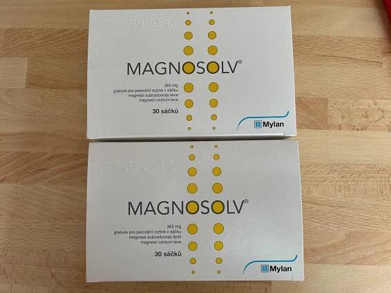 2 nerozbalená balení MAGNOSOLV (hořčík) - Lékárna a zdraví