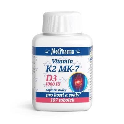 MedPharma Vitamin K2 MK-7 + D3 1000 IU, 107 tobolek