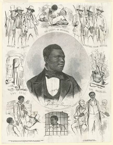 Anthony Burns / drawn by Barry from a daguereotype [i.e. daguerreotype] by Whipple & Black ; John Andrews, sc.