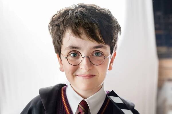 Dominic McLaughlin as Harry Potter in the HBO television series adaptation of the Harry Potter books