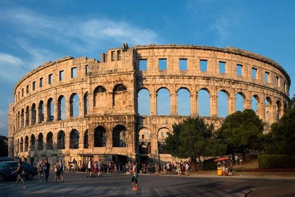 The Pula Arena, a Roman amphitheater.