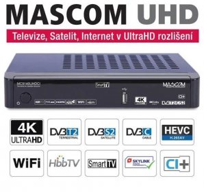 Mascom MC9140, DVB S2+T2+C, HBB TV, IPTV, WIFI, 4K UHD - Resat CZ s.r.o.