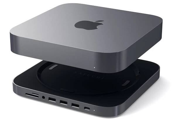 Type-C Aluminum Stand & Hub for Mac Mini USB Hubs Satechi Space Gray