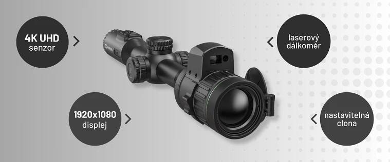 Hikmicro Alpex 4K LRF A50EL digitální zaměřovač s dálkoměrem | infoto.cz