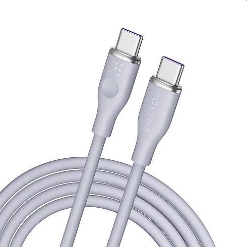 Voltme Powerlink Moss nabíjecí a datový kabel - USB-C na USB-C - 1,8 m - levandulový