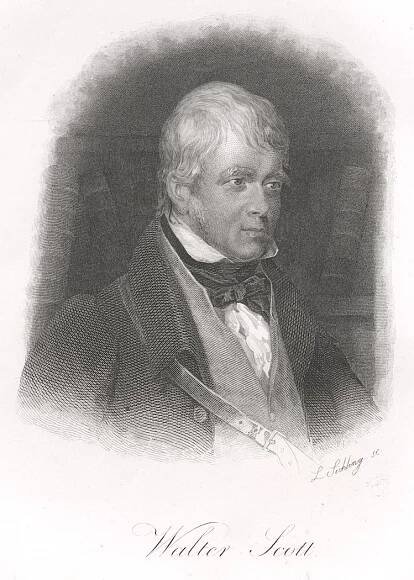 Walter Scott, oceloryt, 1860 - Antikvariát Bretschneider