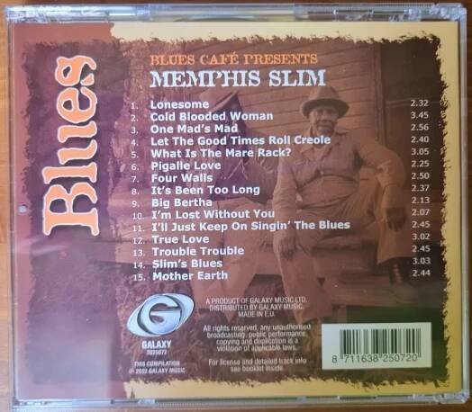 CD: MEMPHIS SLIM - Jazz Café Presents, Slims Blues
