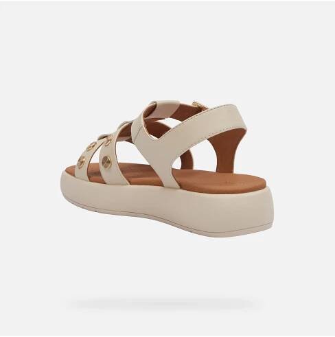 Geox Krémové dámské sandály Geox Camalei