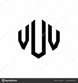 Vuv Letter Logo Design Polygon Shape Vuv Polygon Cube Shape
