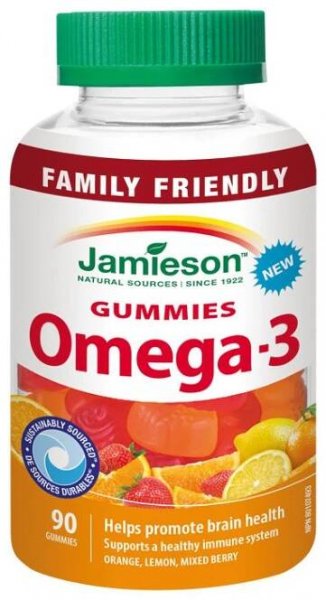 Jamieson Omega-3 Gummies želatinové pastilky 90 ks