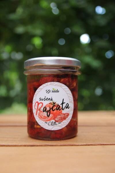 Sušená rajčata v oleji - chilli