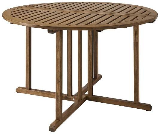 NÄMMARÖ Stůl, venkovní - světle hnědé mořidlo 130 cm