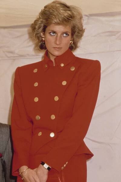 Princess Diana in red