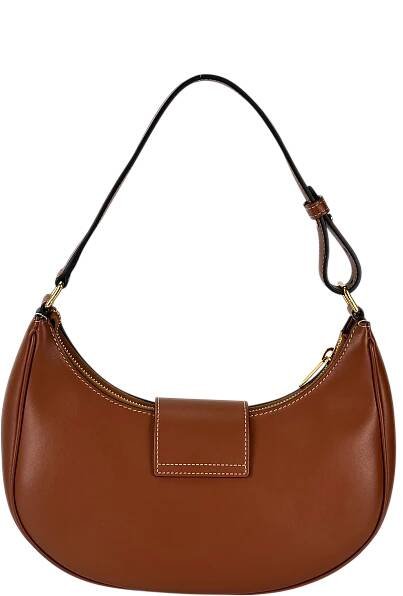 CELINE - Brown Calfskin Smooth Medium Strap Ava Triomphe Shoulder Bag Tan