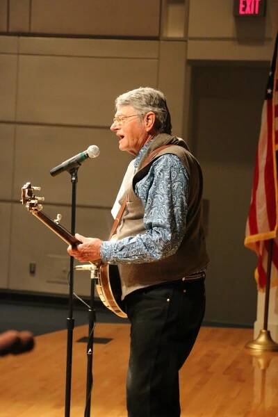 John Erickson playing the banjo
