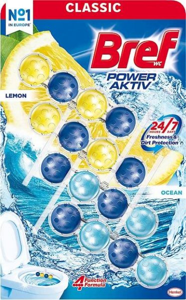 Bref Color Active Tuhý WC blok Lemon&ocean