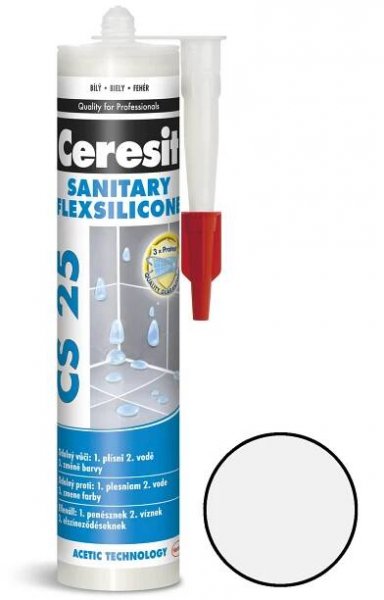 Silikon Ceresit CS 25 bílá 280 ml CS2501