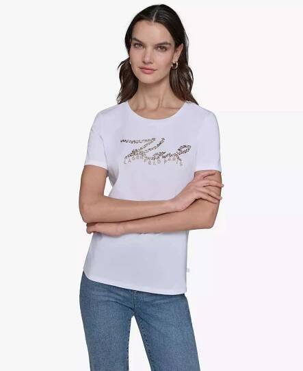 KARL LAGERFELD dámské tričko EMBELLISHED M