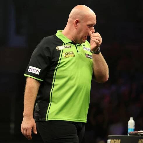Michael van Gerwen eliminated from Premier League darts as Luke Littler wins in Sheffield