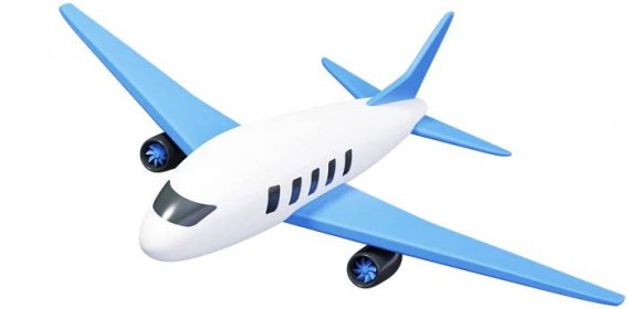 Airplane 3d illustration. Flying plane in cartoon style. 24854089 PNG
