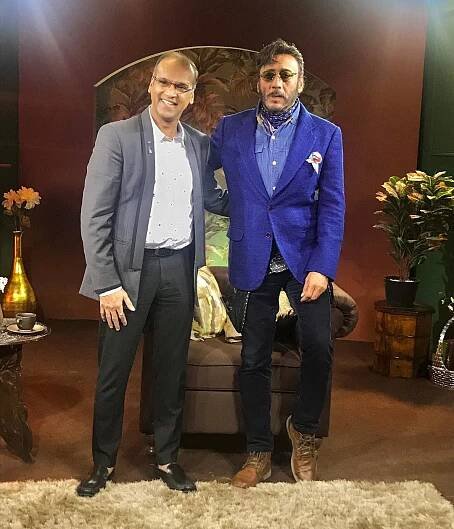 Komal Nahata in Black Grey Block Detailed Blazer