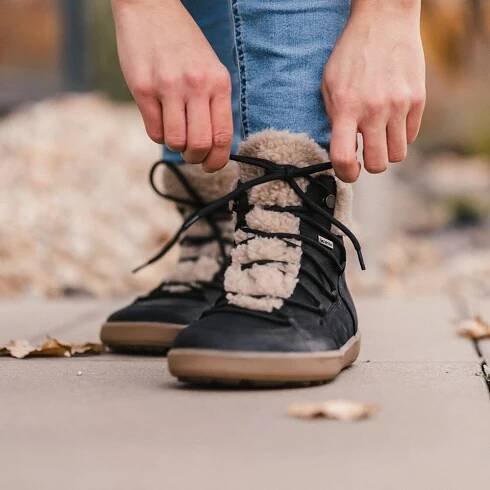 Dámské kožené barefoot boty Be Lenka Bliss černá