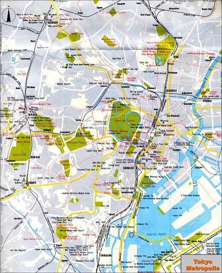 Map of cities : Tokyo with tourist information