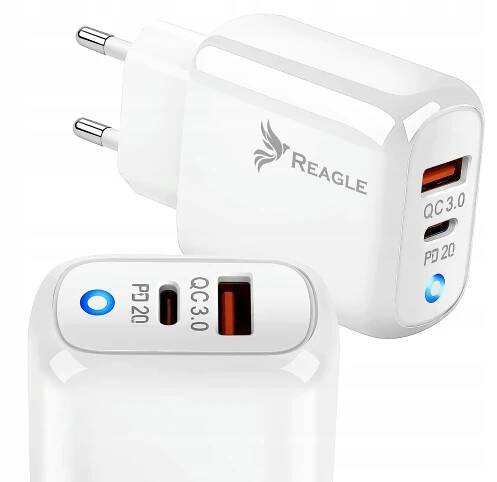 RYCHLÁ NABÍJEČKA 20W USB-C QC 3.0 KOSTKA NAPÁJECÍ ADAPTÉR PRO IPHONE 15 PRO GALAXY S