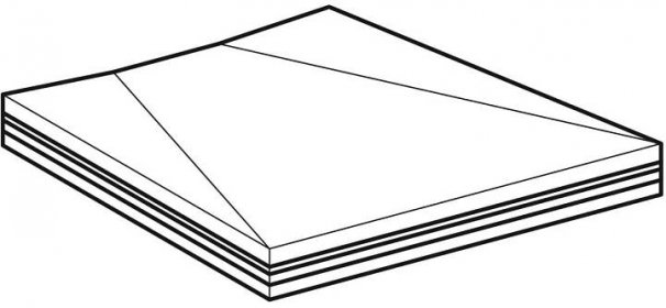 Geberit Příslušenství - Sprchová deska 1200x1000 mm, umožňující obložení, se spádem do V 154.255.00.1
