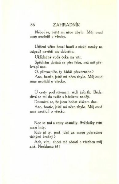 Stránka:TAGORE, Rabindranath - Zahradník.djvu/84 – Wikizdroje