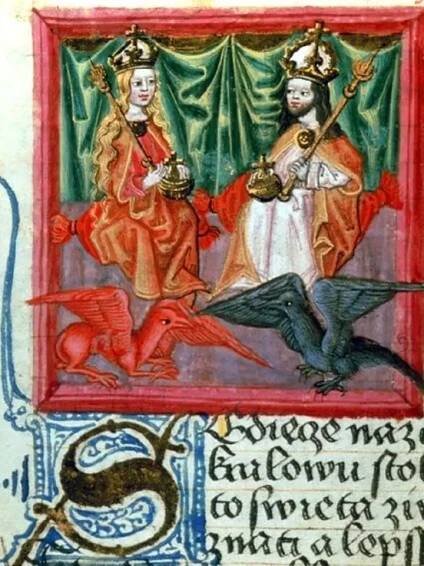 Karel IV. nebyl žádný romantický snílek, ale pragmatik, který své svazky uzavíral pro moc a dědice. Zde s Blankou z Valois.