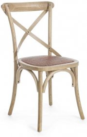 Jídelní židle CROSS dřevěná přírodní hnědá