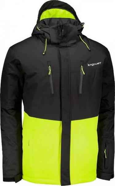 Pánská zimní bunda ALTISPORT DEREL ČERNÁ/ZELENÁ velikost: XL