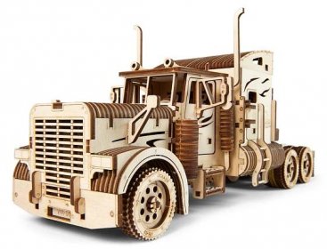 Ugears dřevěná stavebnice 3D mechanické Puzzle - Tahač Heavy Boy