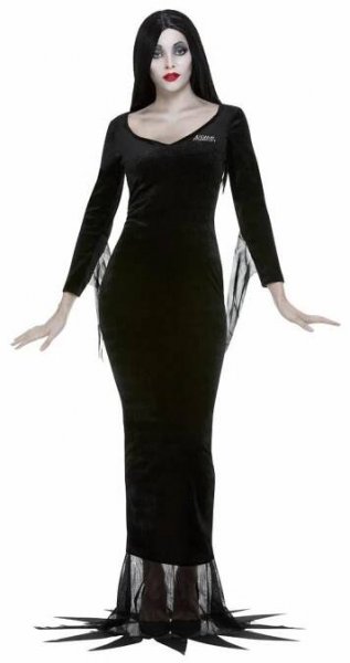 Dámský kostým Morticia Addams s parukou | 4lol.cz