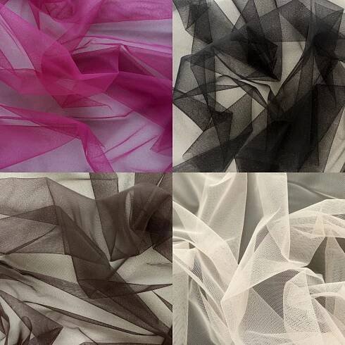 soft airy bra tulle fabric different colors