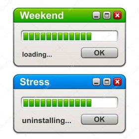 Download - Computer windows weekend loading stress uninstalling - illustration for the web — Illustration