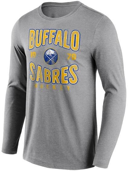 Buffalo Sabres Wave Off Long Sleeve T-Shirt - Sports Grey - Mens, , rebel_hi-res