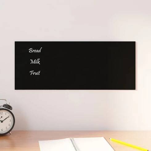 Obrázok produktu pre Magnetická tabuľa na stenu čierna 50x20 cm tvrdené sklo