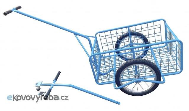 Cyklistický dvoukolový vozík za kolo 100KG barva modrá KZ1